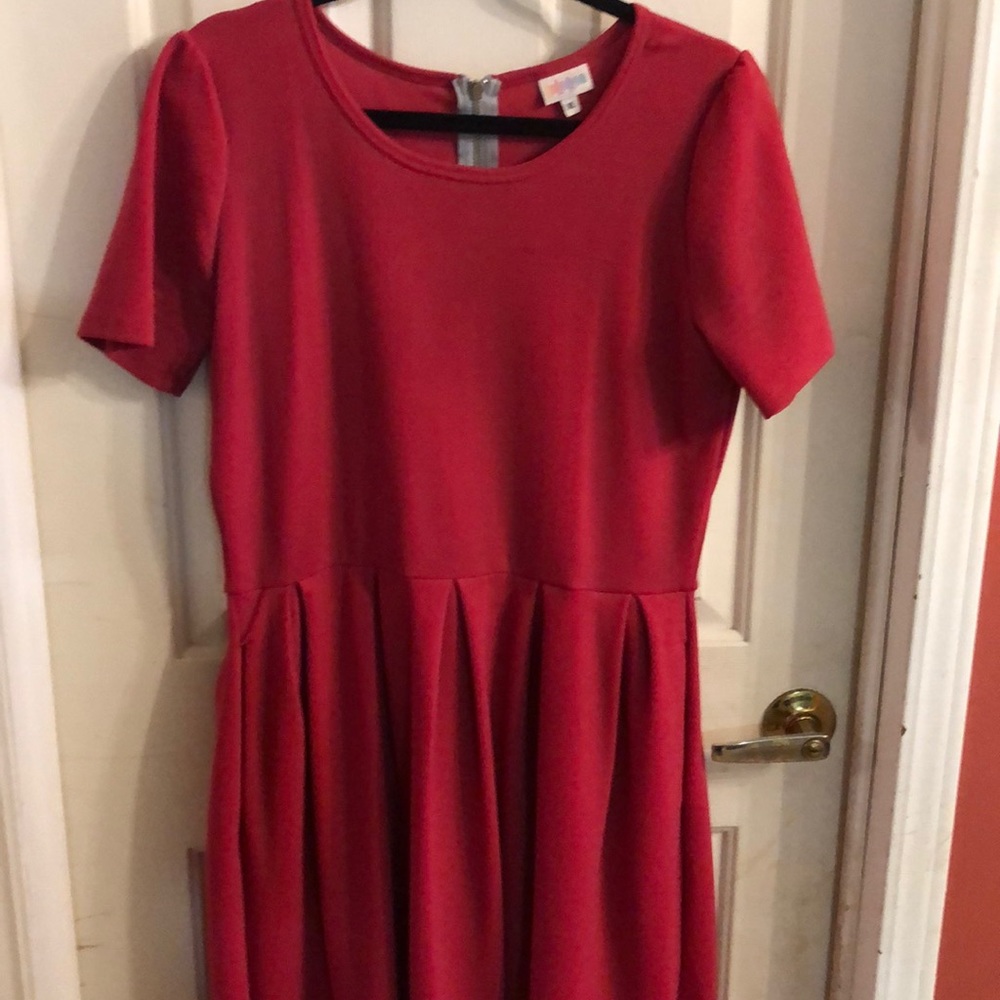 **3/$25** Lularoe Amelia in hot pink